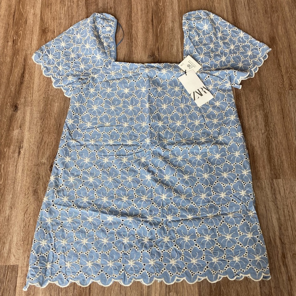BNWT Zara Blue Dress, Large